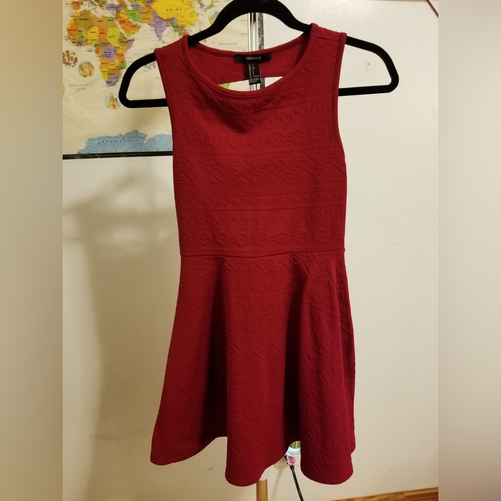 F21 Red Holiday Dress